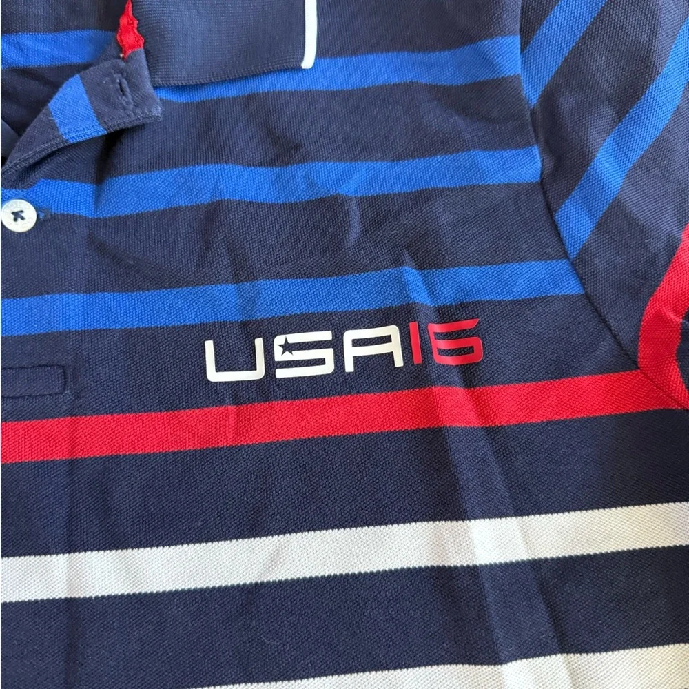 Ralph Lauren‎ Polo Golf Shirt Men’s Medium  Performance USA Cup 2016 USA16